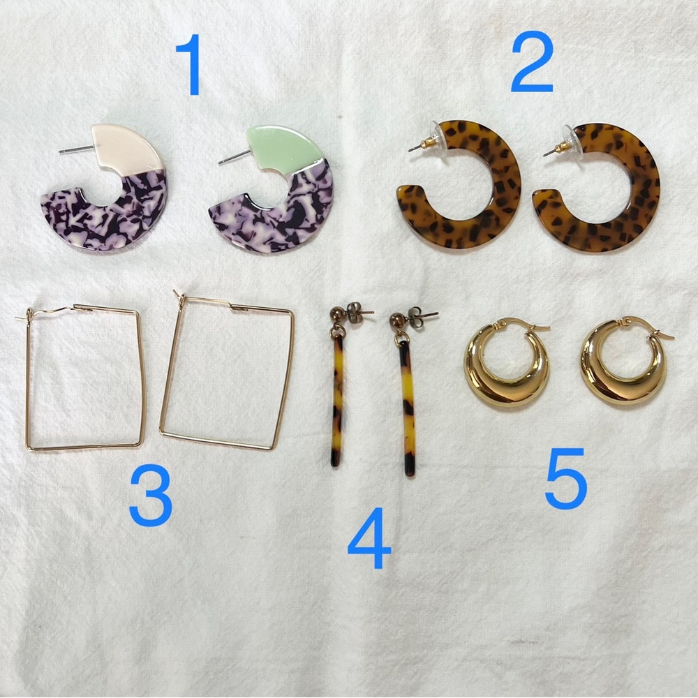Statement Earrings - 5 pack